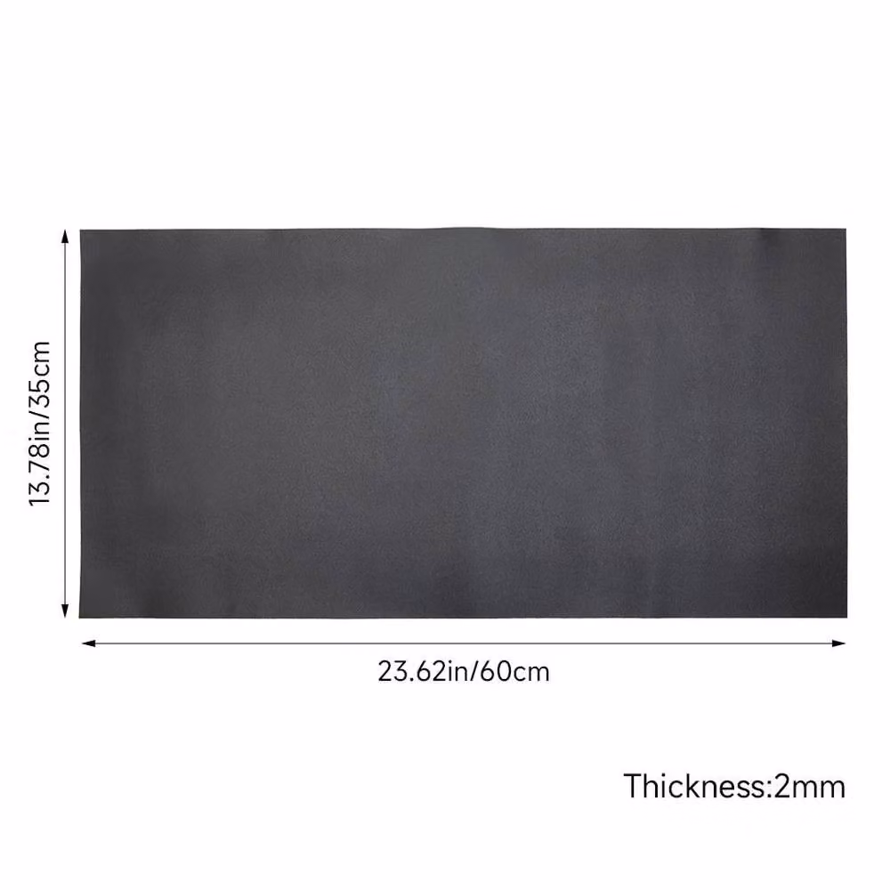 FLAVORA Black PU Leather Desk Mat, W: 60.0 cm, D: 35.0 cm – 2