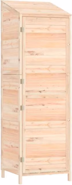 Berkfield Home Rustic Pent Garden Shed in Sand Wood, W/D/H: 55 x 52 x 174.5 cm