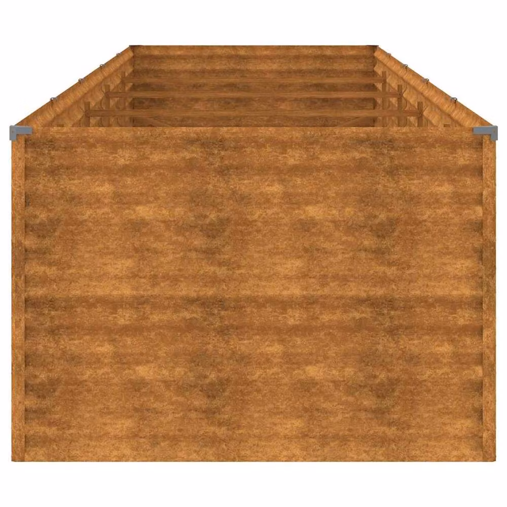 Berkfield Home Garden Raised Bed in Brown Corten Steel, W/D/H: 479 x 100 x 69 cm – 3