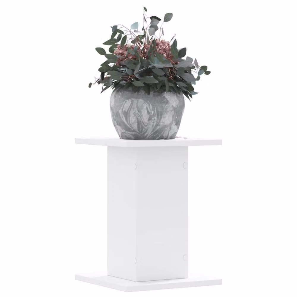Berkfield Home Set of 2 White Square Plant Stands, W/D/H: 30 x 30 x 40 cm – 2