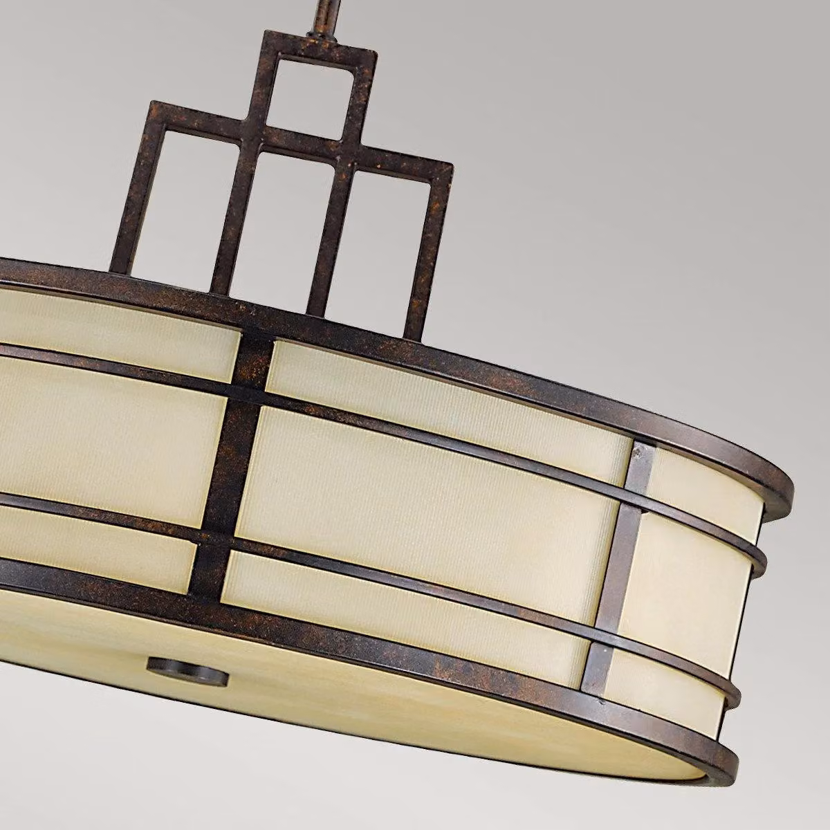 Netlighting Fusion 3 Light Ceiling Pendant in Bronze with Amber Glass and E27 Socket – 2