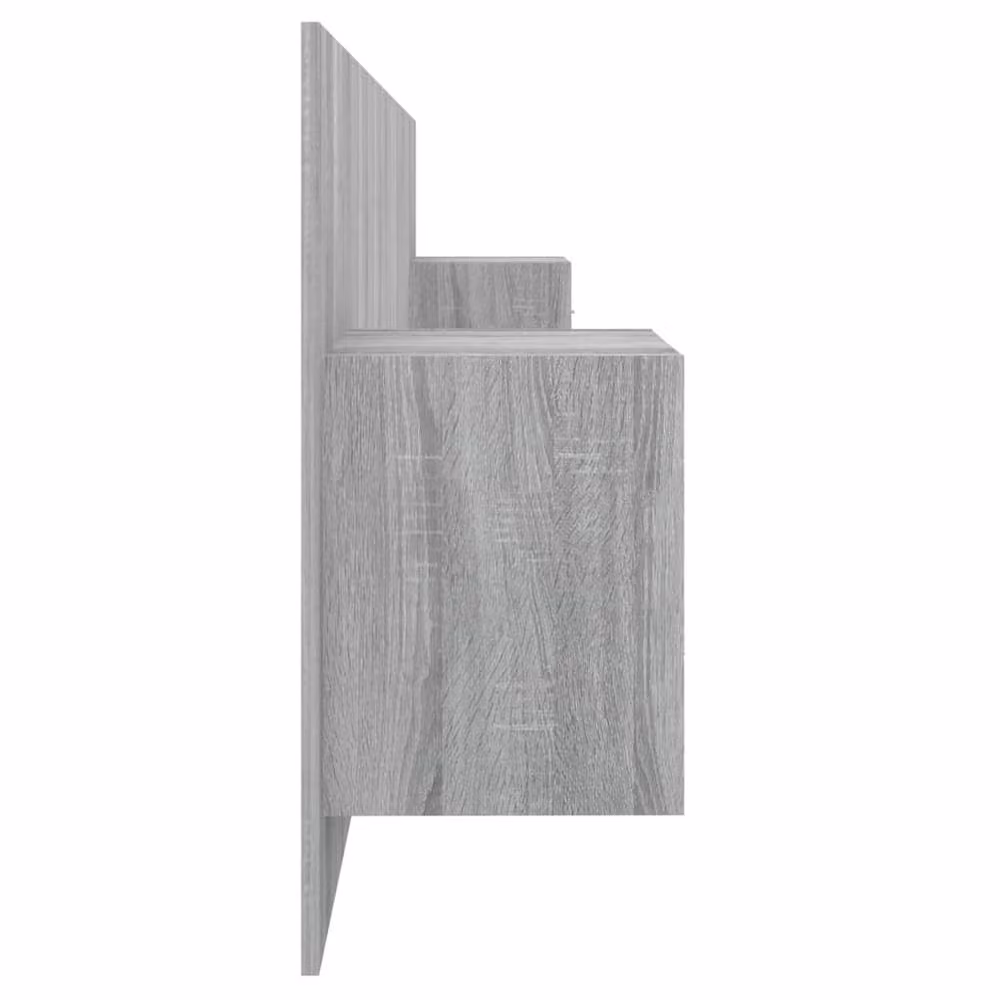 Berkfield Home Grey Sonoma Bed Headboard with Integrated Nightstand Cabinments and Side Compartments in Engineered Wood – 2