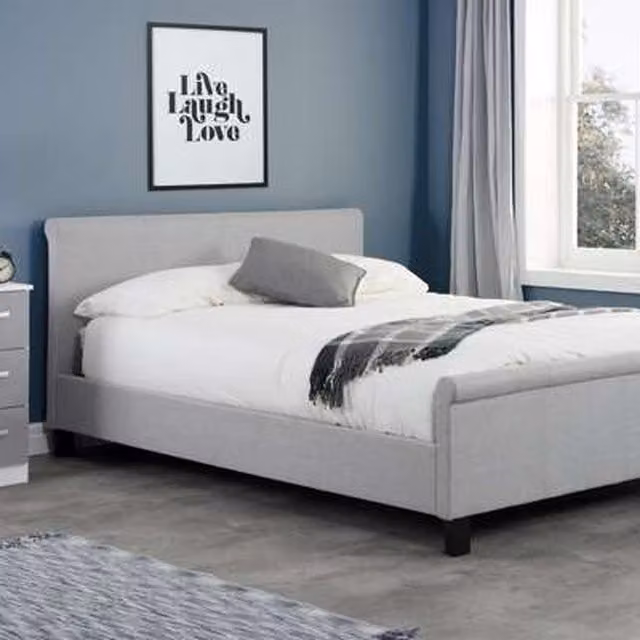 Birlea Stratus Upholstered Small Double Bed in Grey