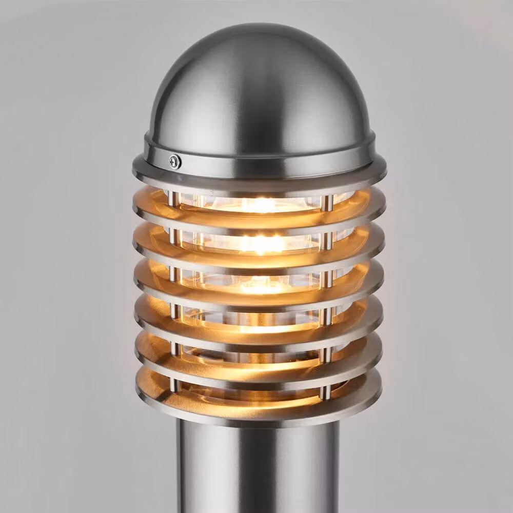 Loops Silver Stainless Steel Outdoor Post Bollard Light, Height: 100 cm – 4