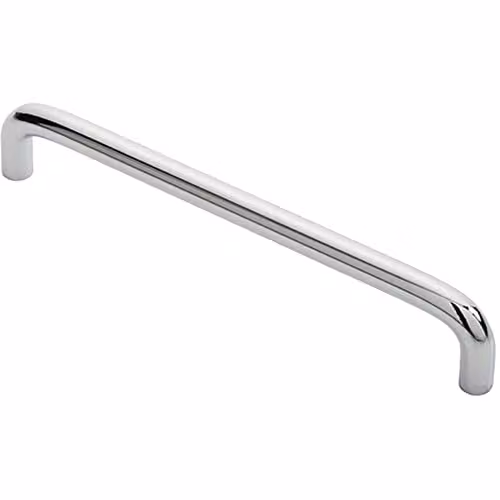 Loops Round D-Bar Cabinet Pull Handle, Chrome, 170 x 10 mm, 160 mm Fixing Centres