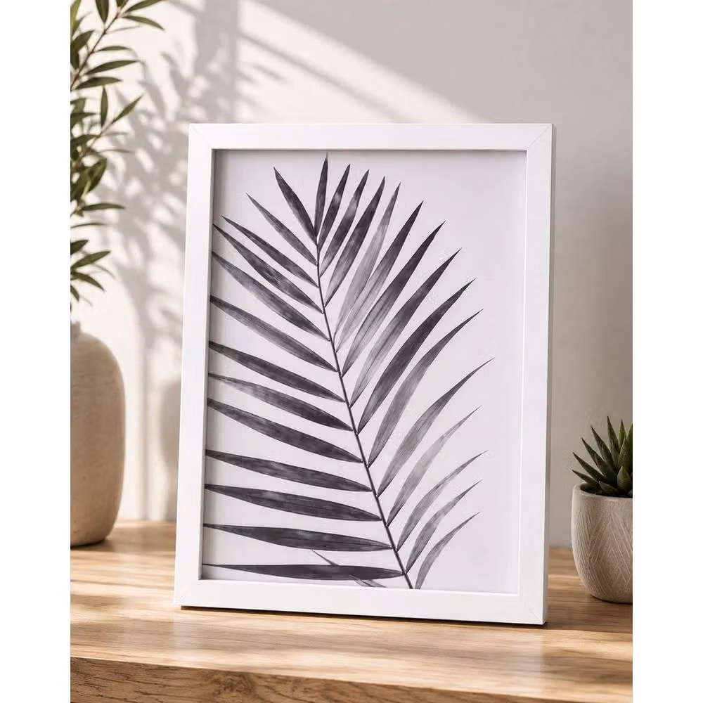 FLAVORA Minimalist Rectangular Single Photo Picture Frame in White, W: 100 cm, H: 15 cm, D: 1.5 cm – 2