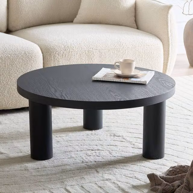 Wyld and Coco Black Round Coffee Table – 1