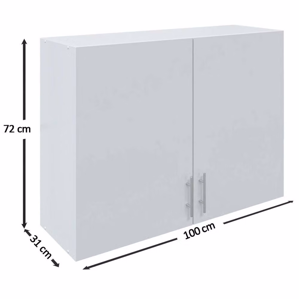 SPETLEK Modern Kitchen Wall Unit Storage Cabinet in White Matt – 2