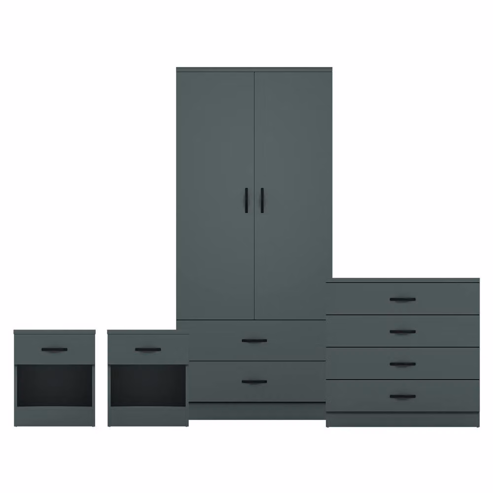 Vida Designs Modern Green 4 Piece Bedroom Set – 2