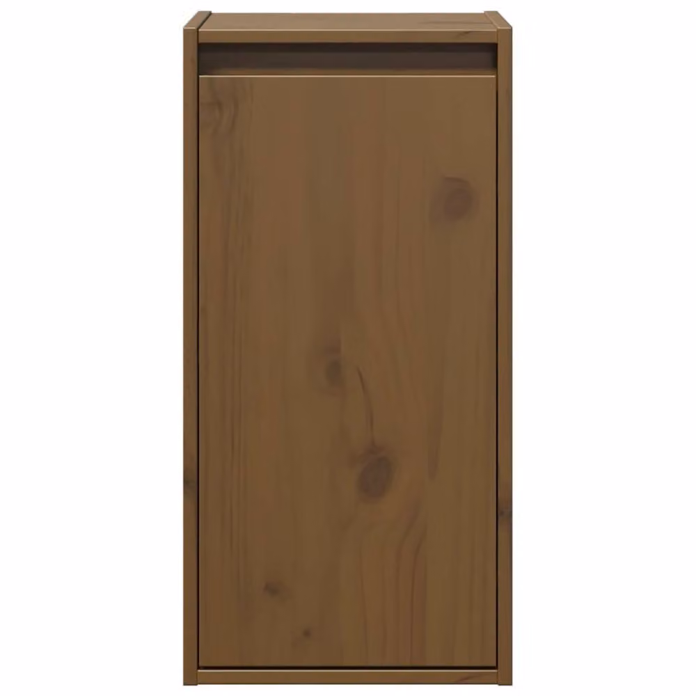Berkfield Home Set of 2 Solid Wood Pine Wall Cabinets in Honey Brown, W/D/H: 30 x 30 x 60 cm – 4