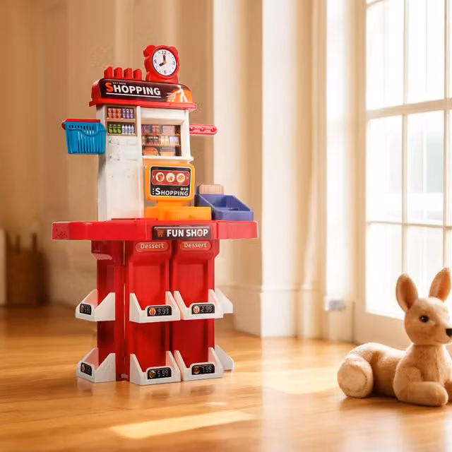 Kidkid Role Play Supermarket Shopping Playset in Red