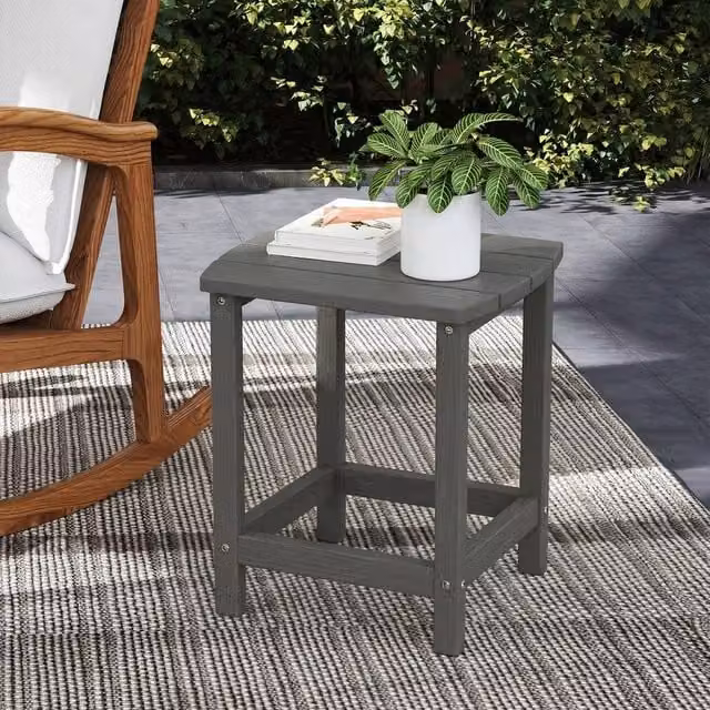 EONLION Grey Adirondack Outdoor Side Table – 1