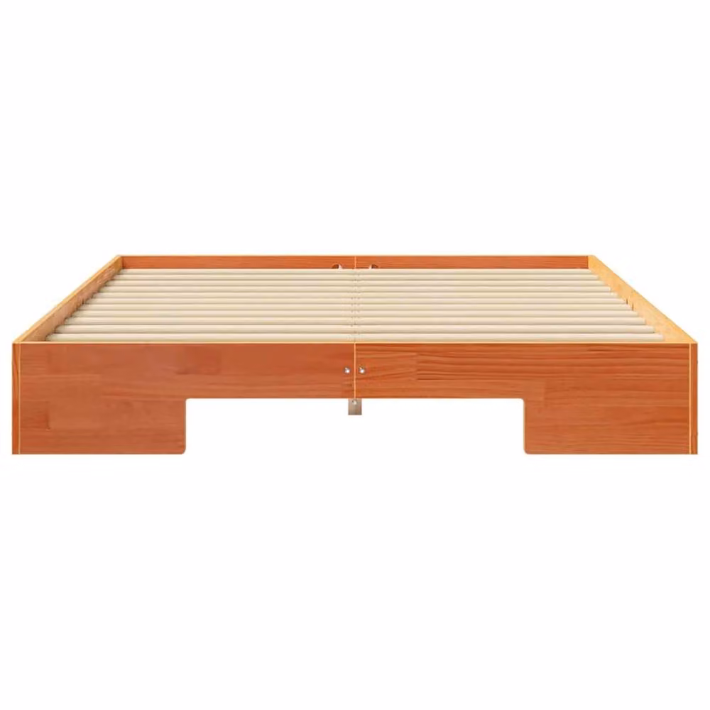 Berkfield Home Floor Bed Frame with Storage in Brown Solid Pine Wood W/D/H: 150 x 200 cm – 3