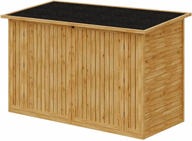 Darphe Rustic Brown Wooden Pent Bicycle Storage Shed W/D/H: 133 x 220 x 292.6 cm