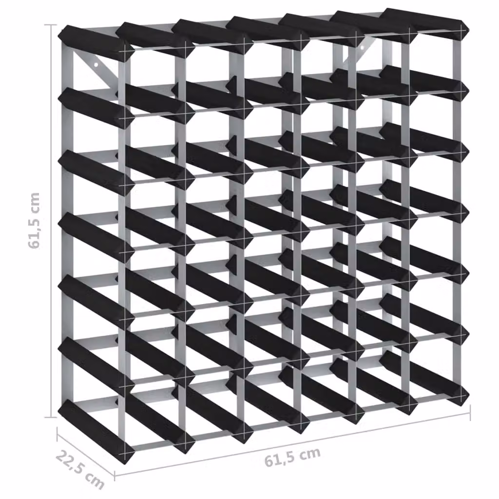 Berkfield Home Black Solid Pine Wood Wall Mounted Wine Rack for 42 Bottles – 5