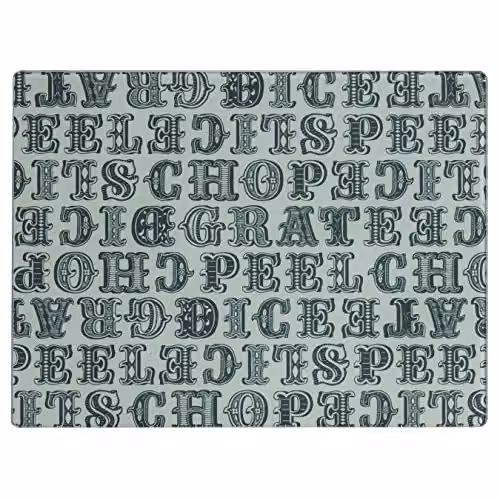 Premier Housewares Carnival Glass Chopping Board, Multicolour, W: 40 cm, D: 30 cm, H: 1 cm – 1