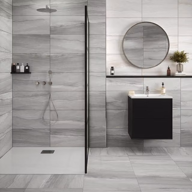 Johnson Tiles Haven Stone Effect Wall Tile Sample - Sand