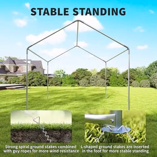 Outsunny Heavy Duty Garden Gazebo with Sides and Windows, Grey, W/D/H: 300 x 300 x 278 cm – 5