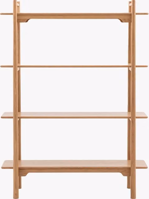 Perch & Parrow Rebecca Scandinavian Oak Display Unit in Brown