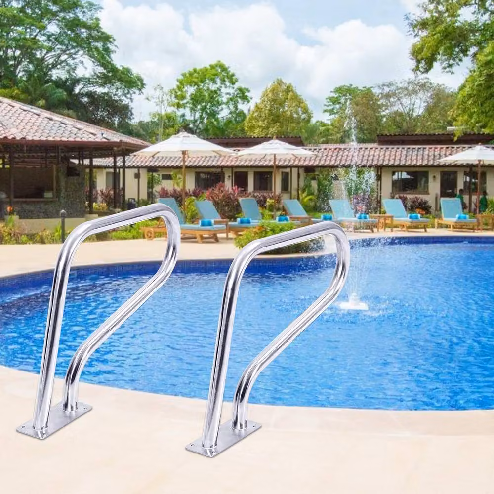 London Boutique 304 Stainless Steel Silver Swimming Pool Handrail and Stair Rail – 2