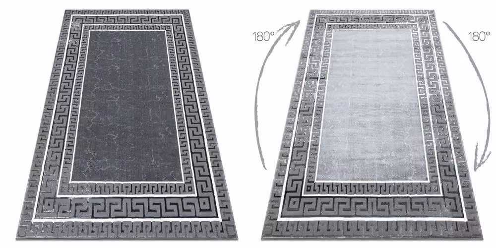 RugsX Allure Grey Geometric Modern Rectangular Rug W: 160 cm, D: 220 cm – 2