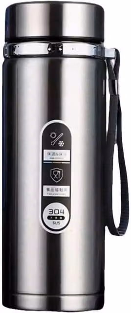 SPETLEK Stainless Steel Vacuum Insulated Thermos Water Bottle, Silver, 1 l