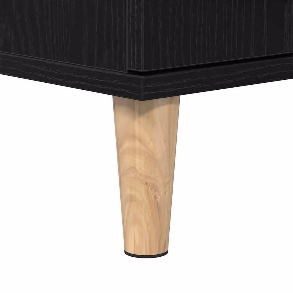 Berkfield Home Black Oak Modern Bathroom Cabinet W/D/H: 30 x 30 x 190 cm – 4