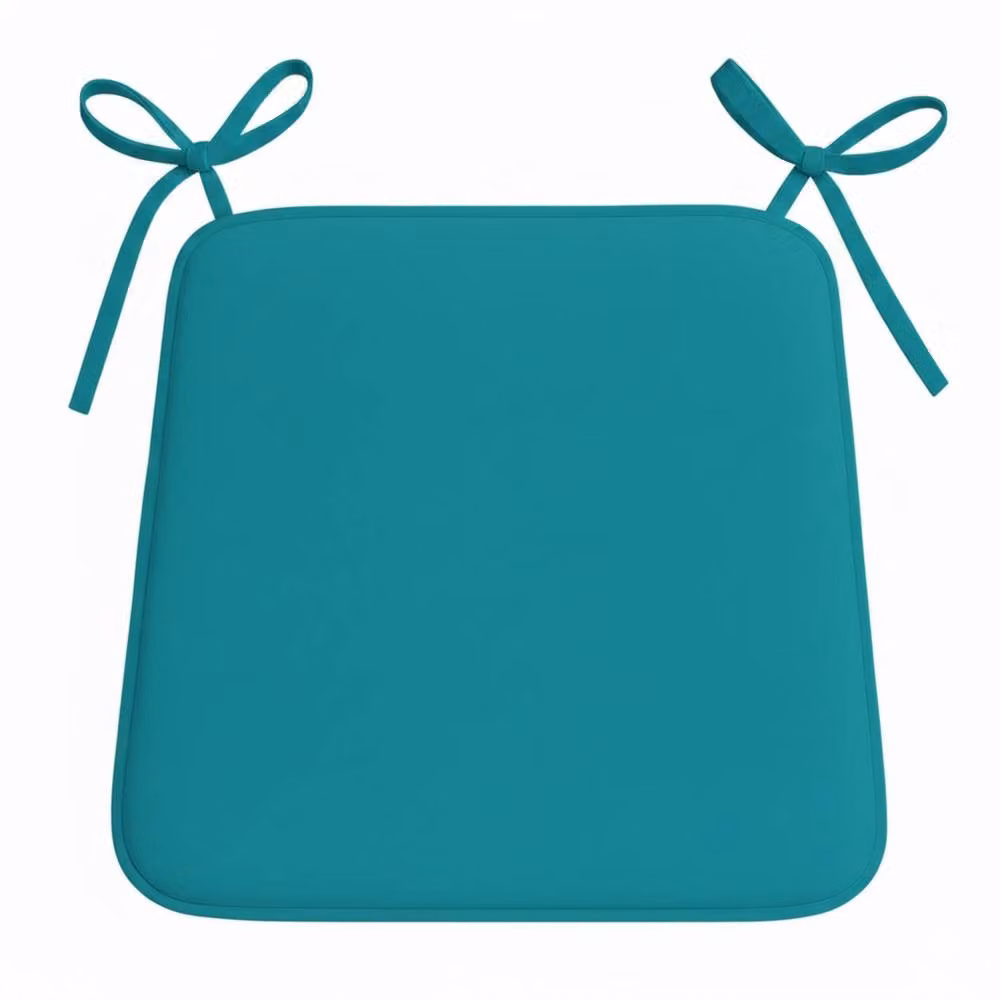 Snug City Teal Foam Seat Pad with Ties for Dining and Kitchen Seating – 2