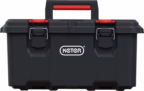 Keter Stack n' Roll Modular DIY Toolbox with Inserts, Black and Red, W: 52.5 cm, D: 26.0 cm, H: 34.5 cm
