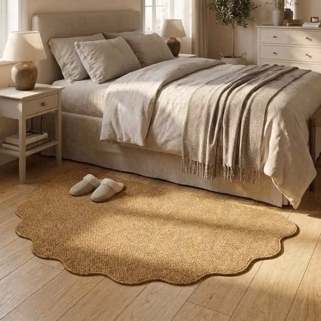 FLAVORA Brown Irregular Custom Shape Dirt Repellent Entrance Door Mat, W/D: 100 x 100 cm – 1