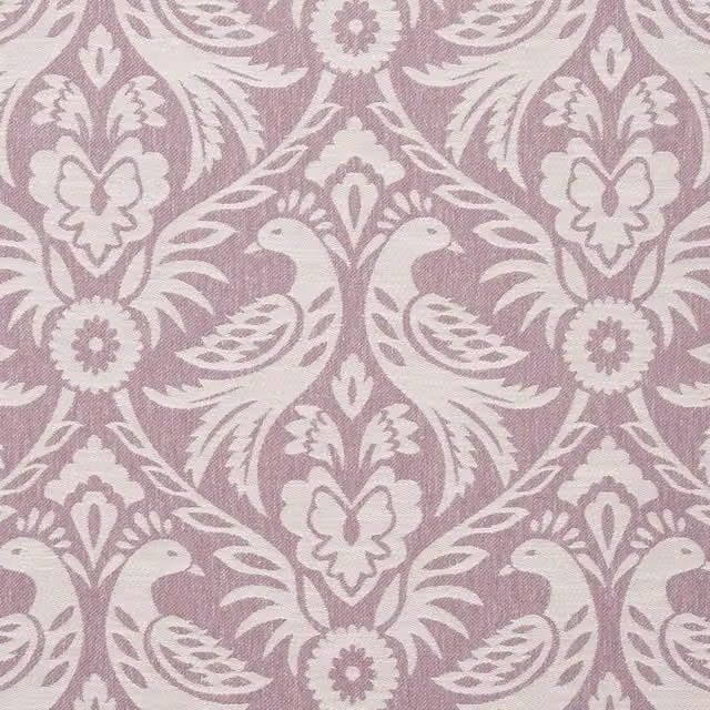 Clarke & Clarke Harewood Pink Floral Fabric Orchid Cotton Linen Polyester