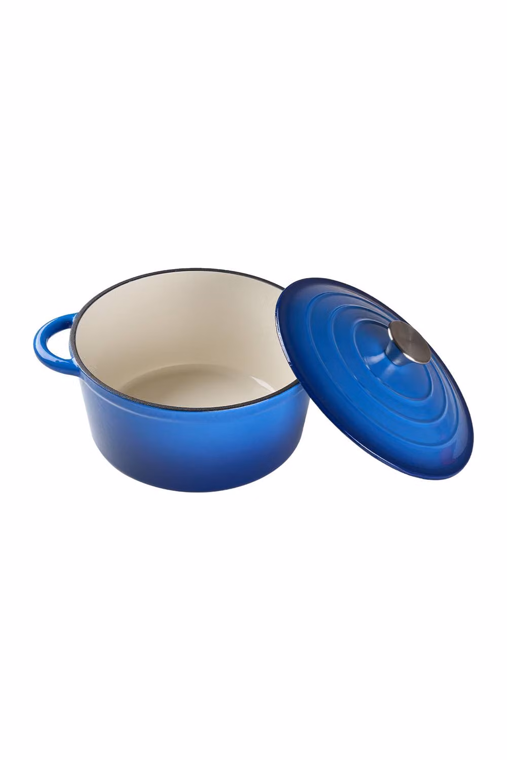 Garden Sanctuary Blue Enamelled Cast Iron Dutch Oven Casserole Pot with Lid, 5 l – 2