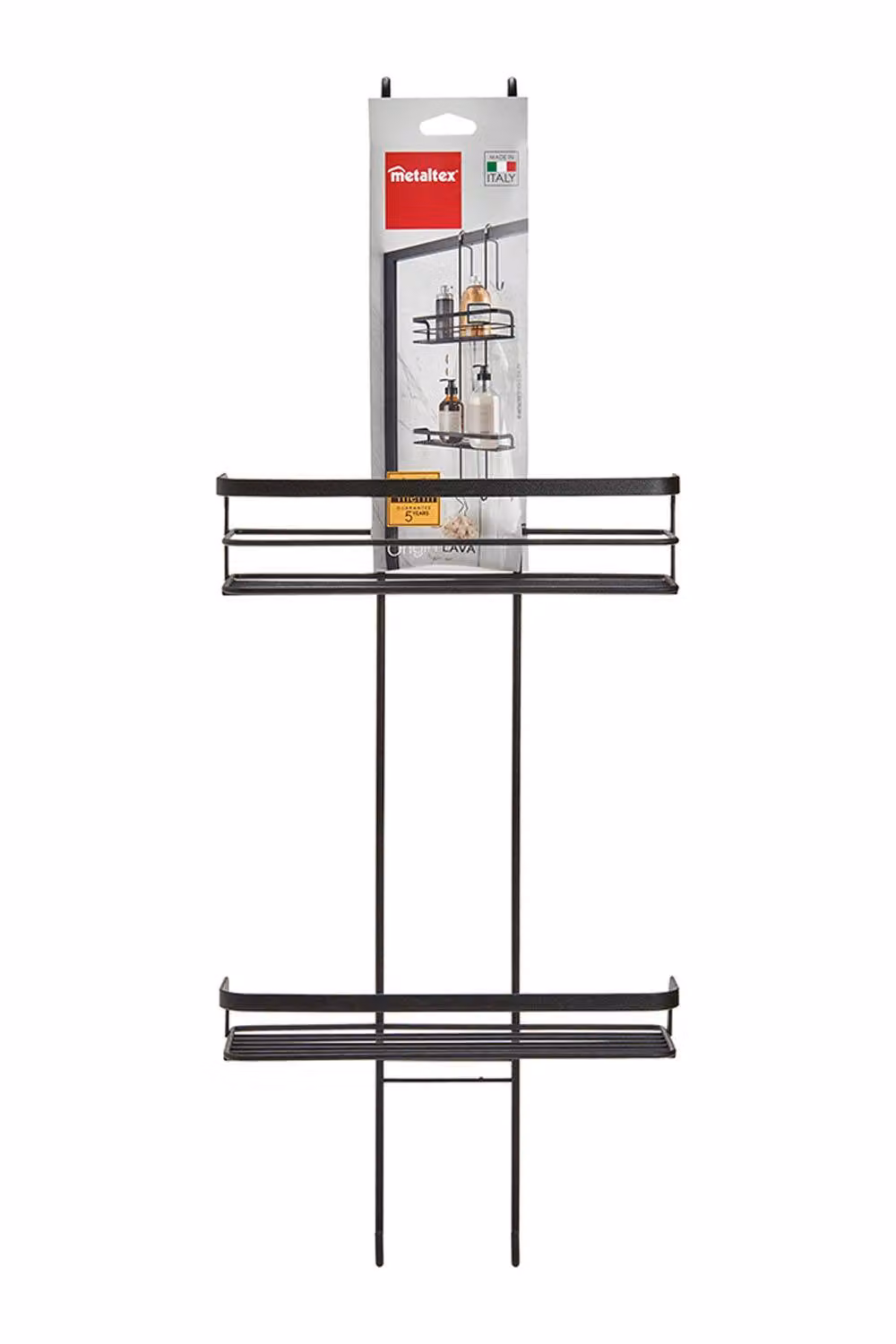 Metaltex Origin Luxy Hanging Bathroom Shower Butler Organizer in Black – 2
