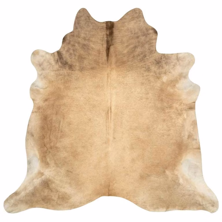 Berkfield Home Real Cowhide Rug in Beige, W: 180 cm x D: 220 cm