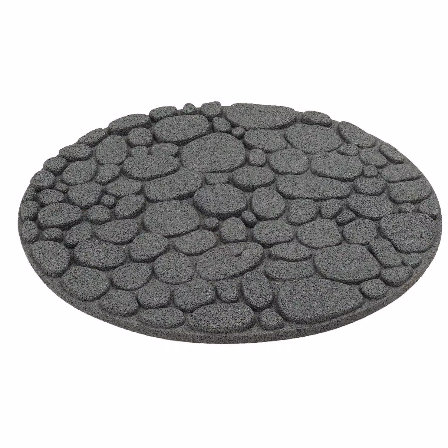 Nicoman Grey Rubber River Rock Garden Stepping Stones, Set of 4 – 2