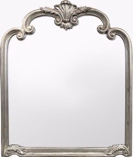 Perch & Parrow Aletta Rectangular Silver Glass Mirror