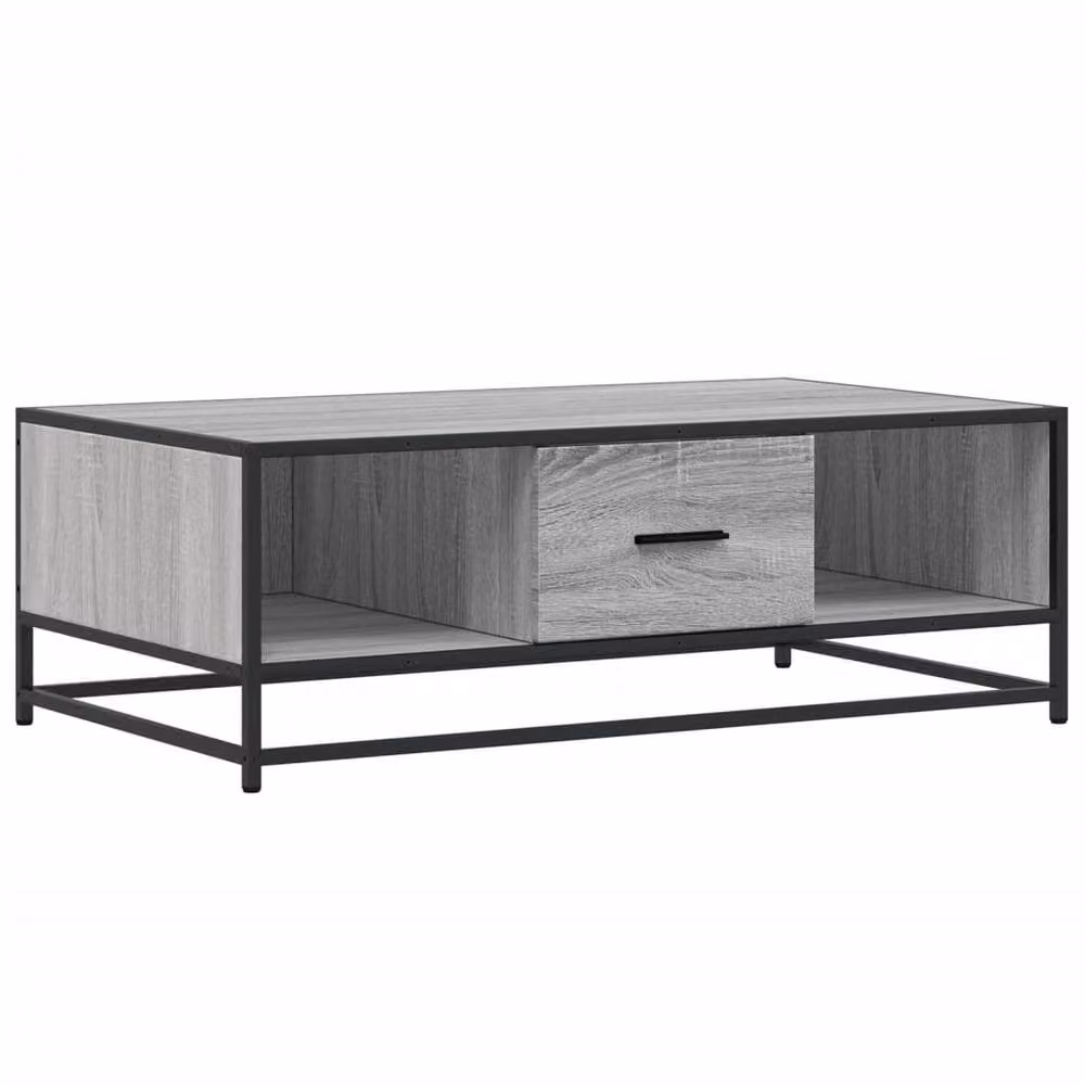 Berkfield Home Grey Sonoma Coffee Table in Engineered Wood, W/D/H: 100 x 57 x 35 cm – 2