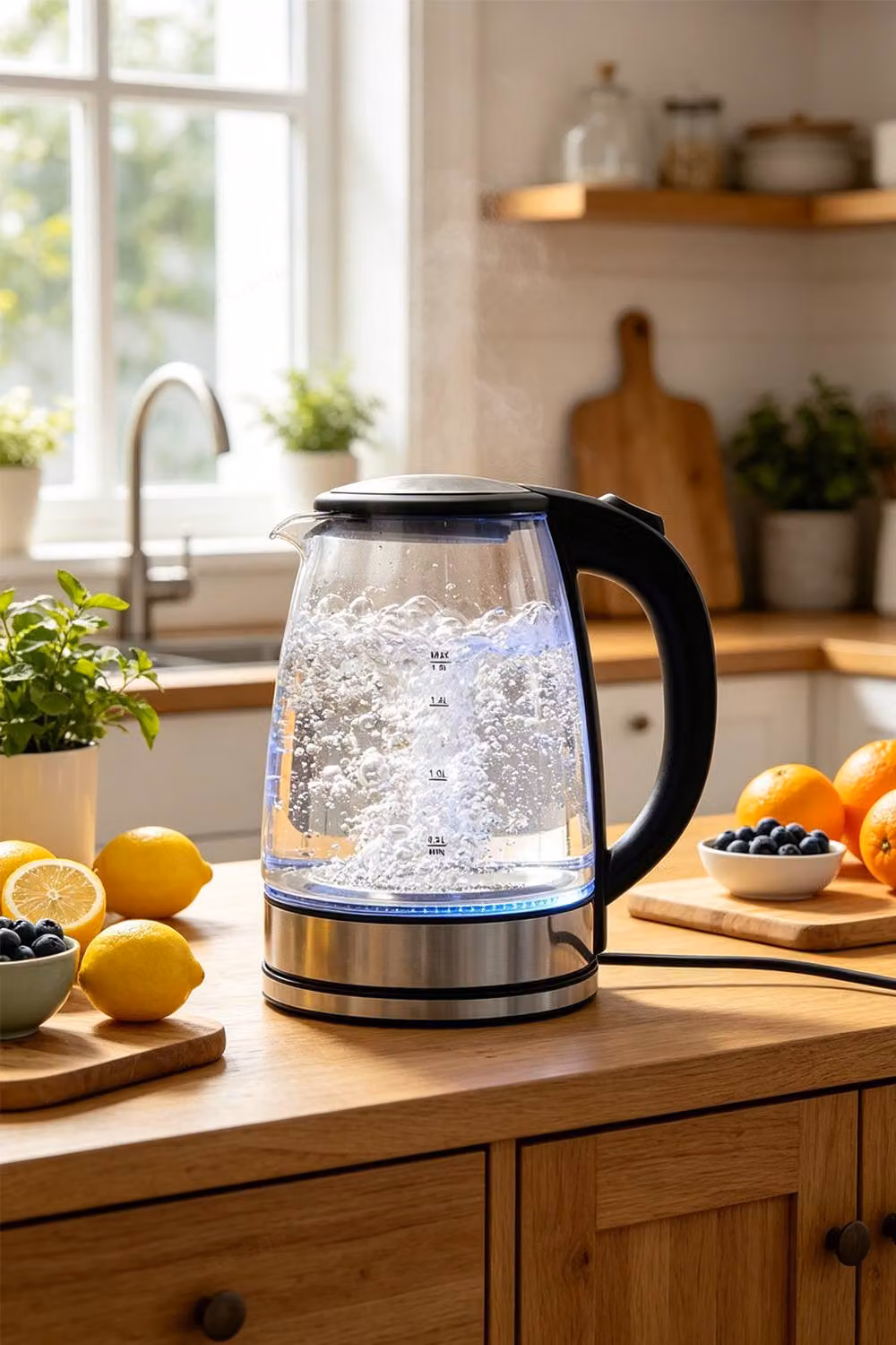 ExtraStar 1.8L Glass Electric Kettle with Auto Shut-Off in Transparent – 3