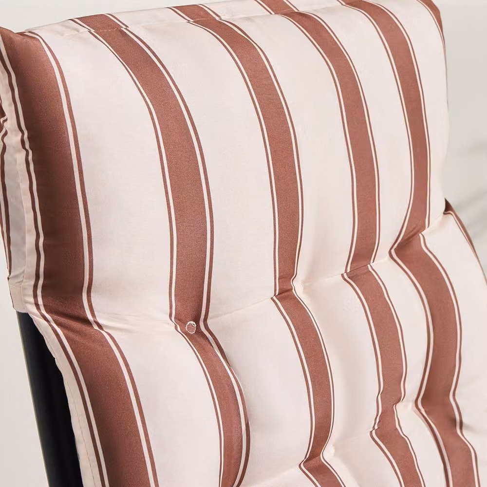 OHS Stripe Gravity Chair Seat Cushion in Brown with Water Repellent Outdoor Fabric – 3