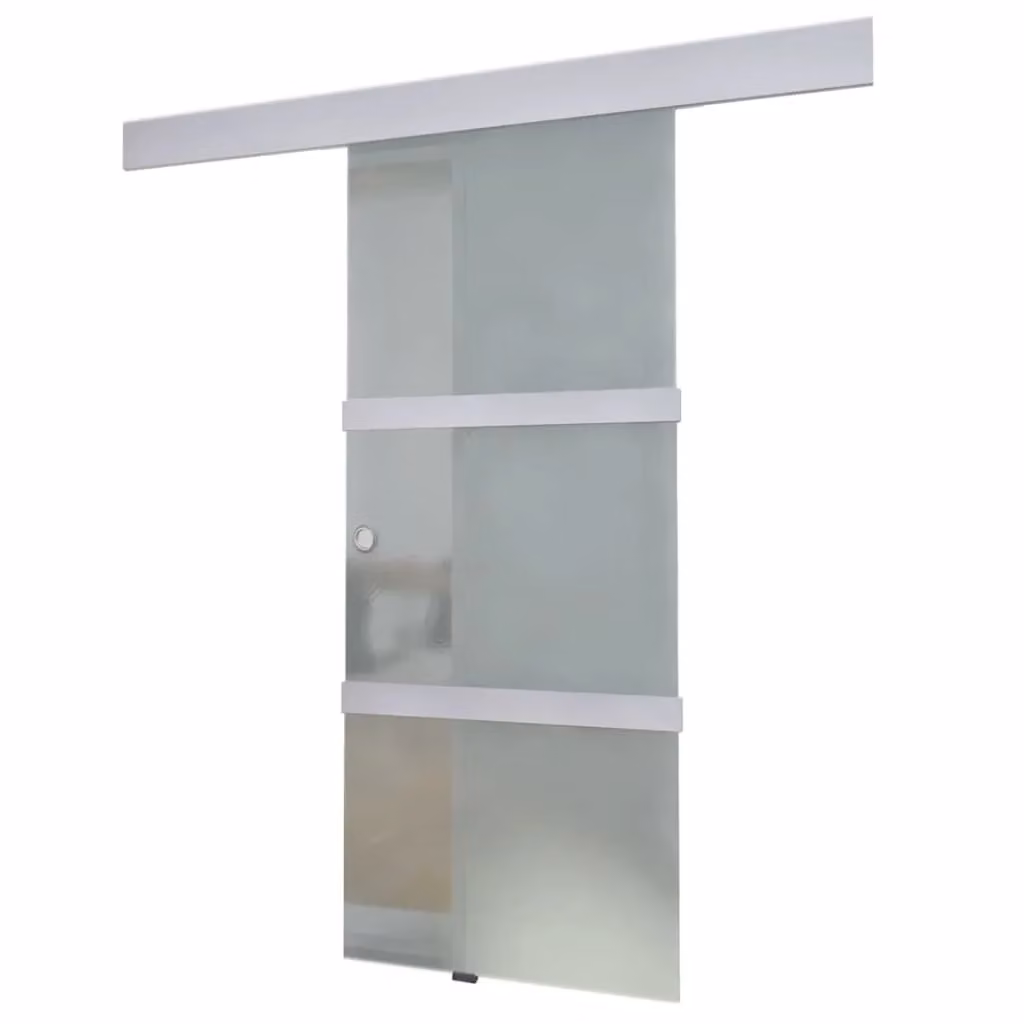Berkfield Home Modern Sliding Glass and Aluminium Door, Silver, Width: 178 cm – 2