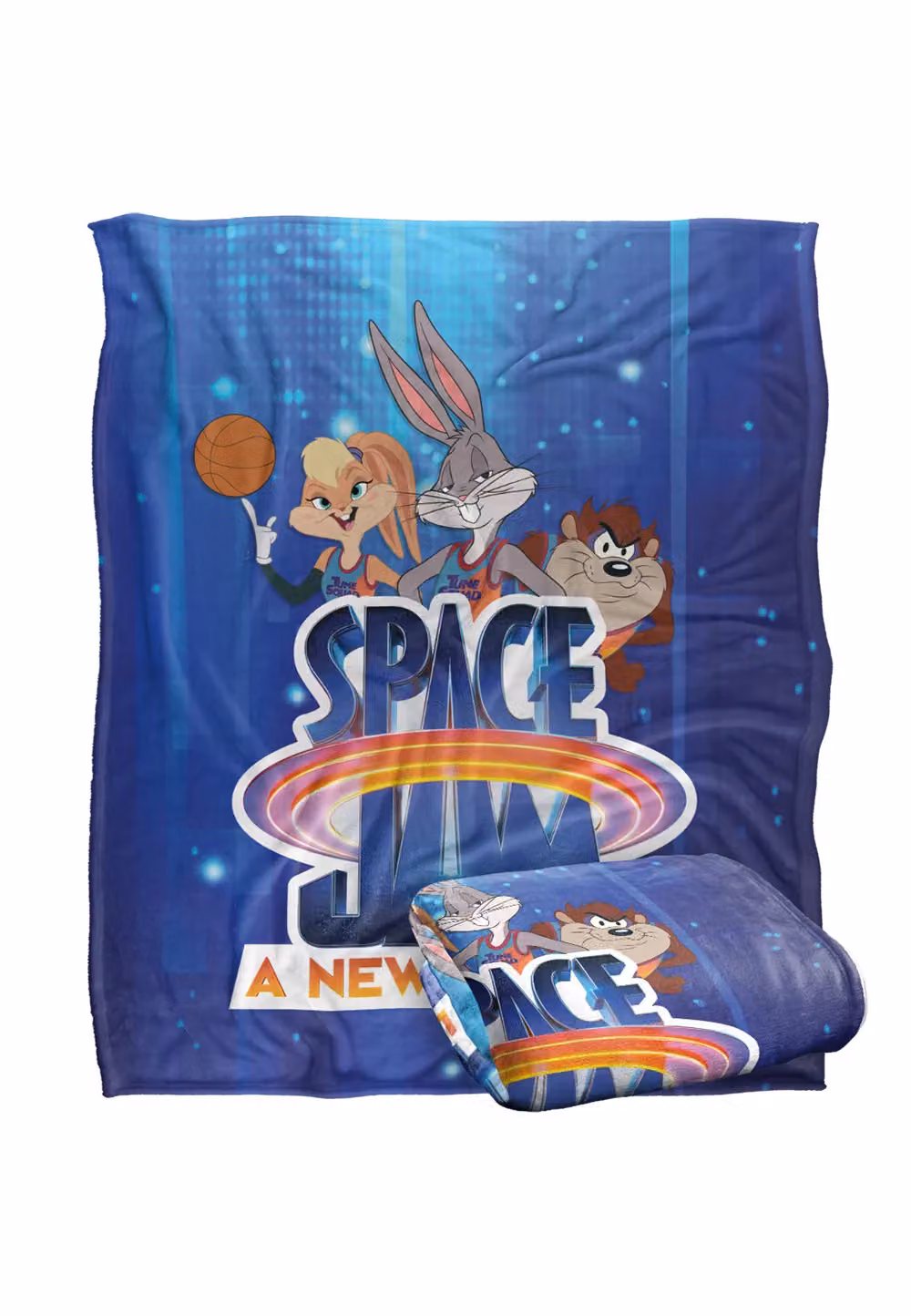 Warner Brothers Space Jam 2 Silky Touch Super Soft Throw Blanket in White and Multicolour, W: 152 cm, D: 127 cm – 2