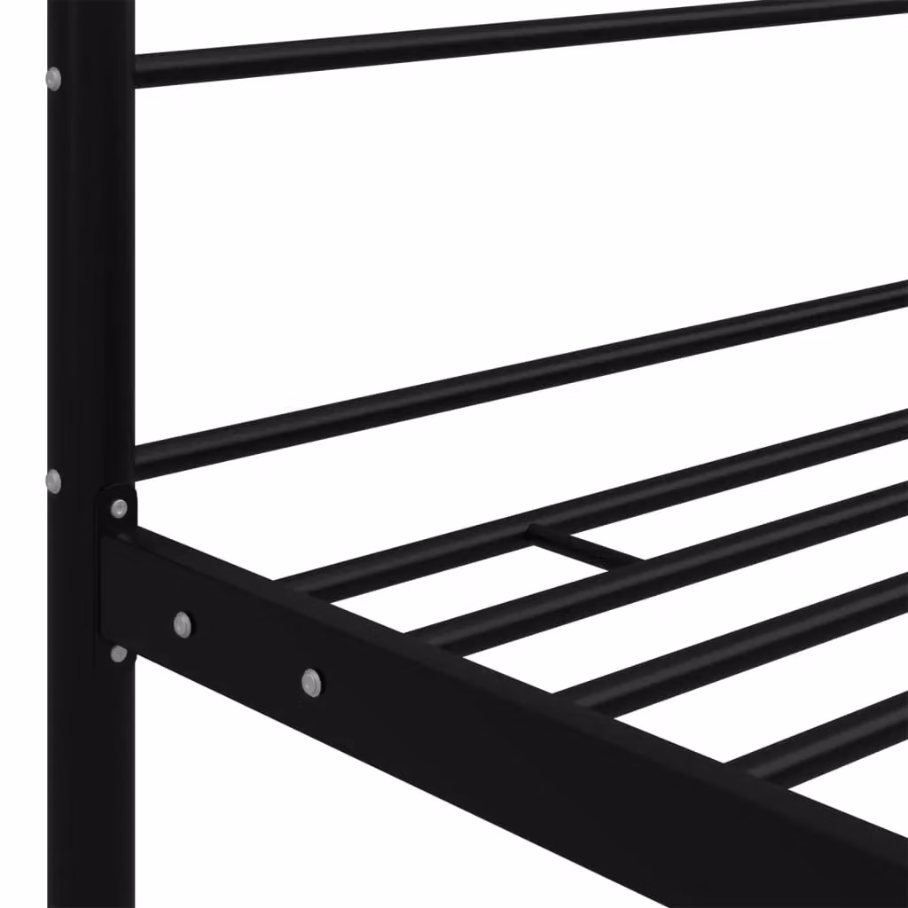 Berkfield Home Black Metal Canopy Bed Frame, W/D/H: 180 x 200 cm – 2