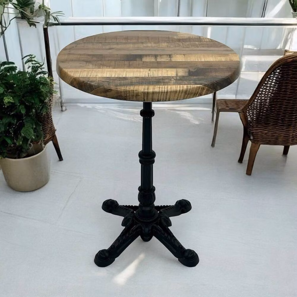 PAWNORA Rustic Maple Wood and Metal Side Table in Brown, W: 100 cm, D: 15 cm – 2
