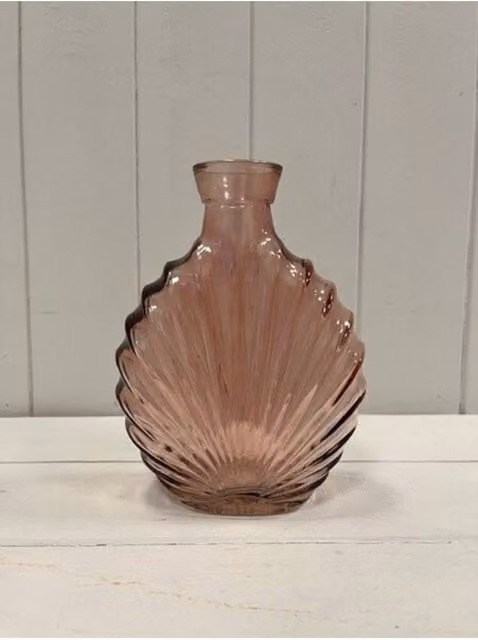 KDMD Rose Rustic Decorative Glass Tabletop Bottle in Pink