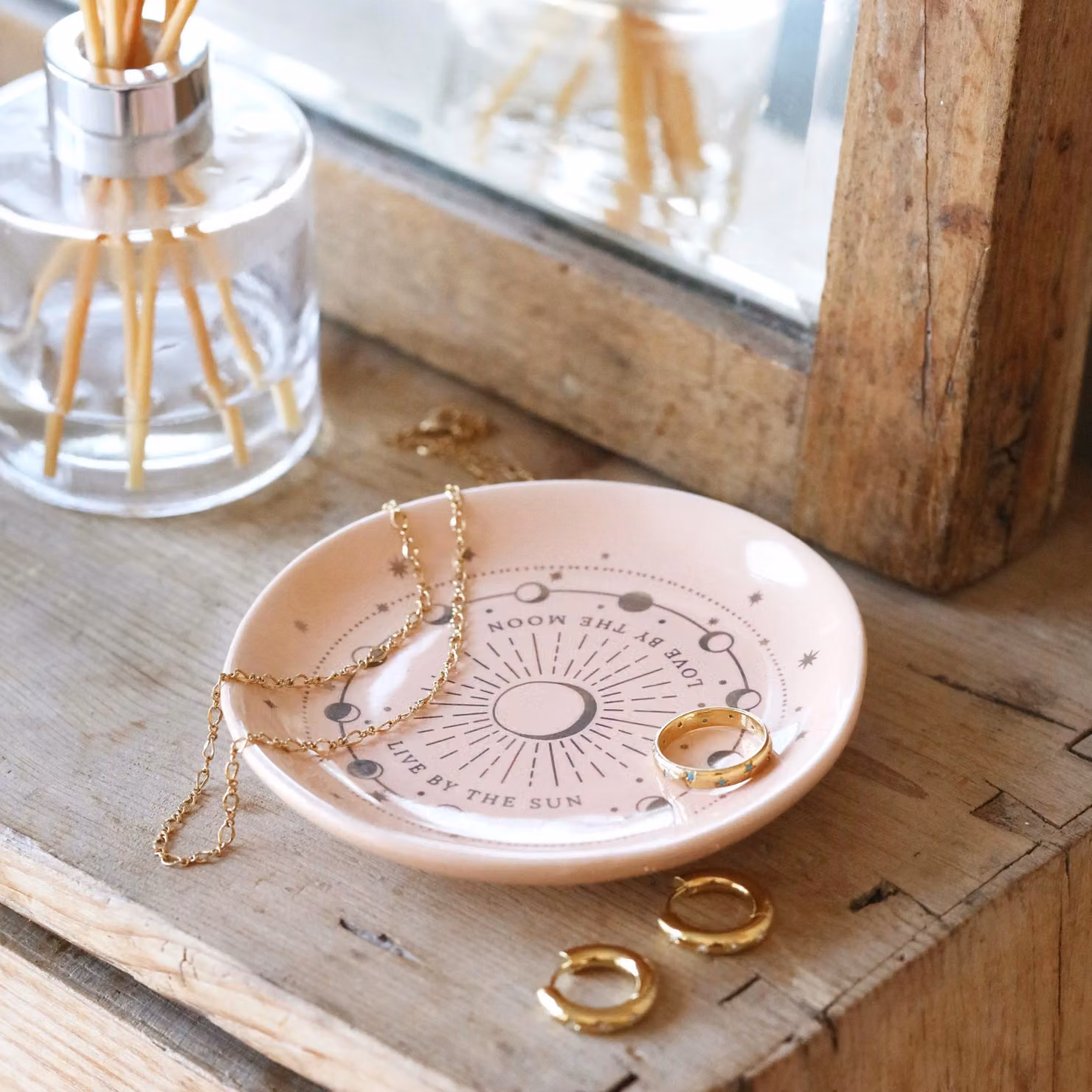 Lisa Angel Pink and Gold Ceramic Round Trinket Dish Bowl – 2