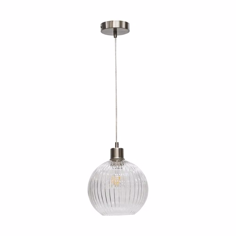 First Choice Lighting Carss Satin Nickel Ceiling Pendant Flex Kit in Silver – 1