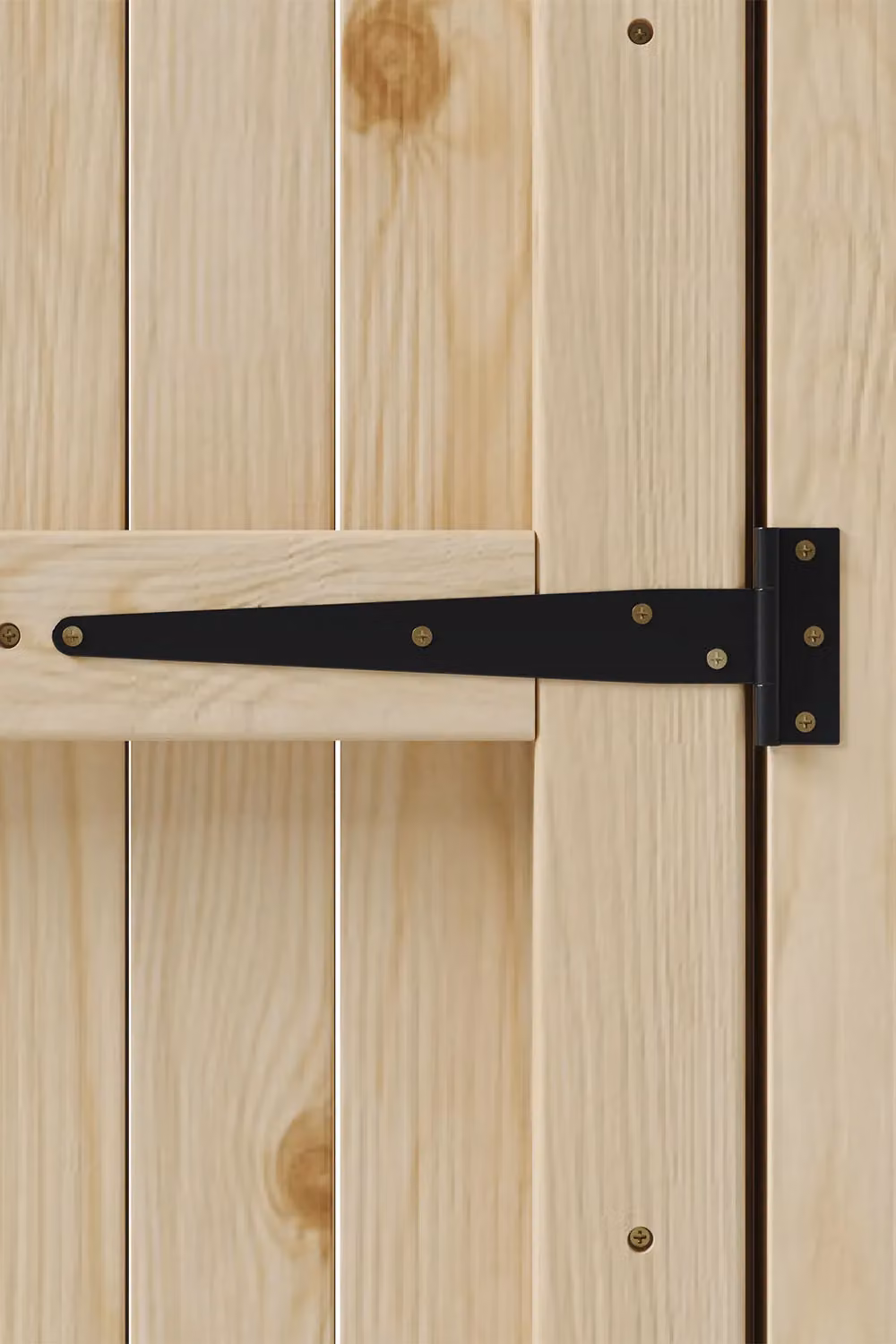 Living and Home Natural Wooden Garden Gate with 1 Latch and 3 Hinges, W: 83 cm, H: 180 cm – 3