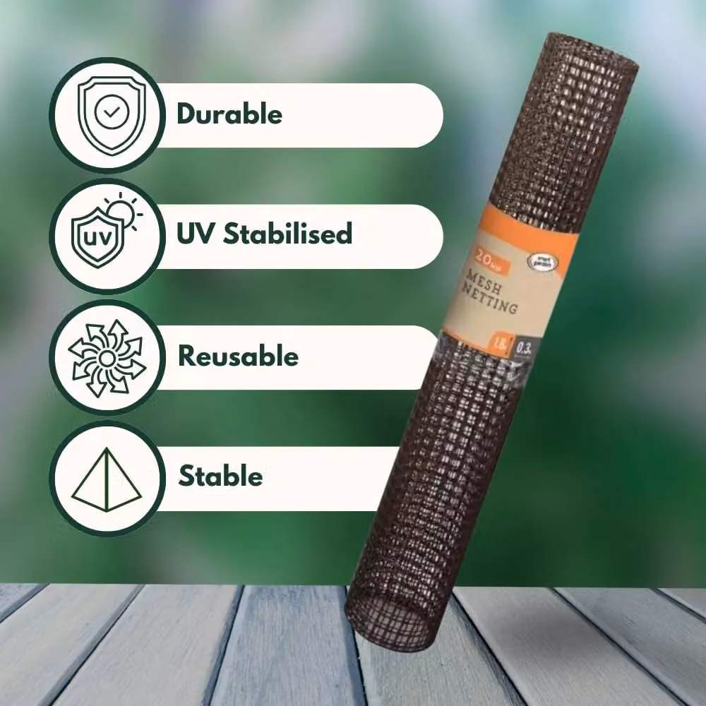 Marco Paul General Purpose Garden Mesh in Light Brown, W: 1 m, L: 5 m – 3