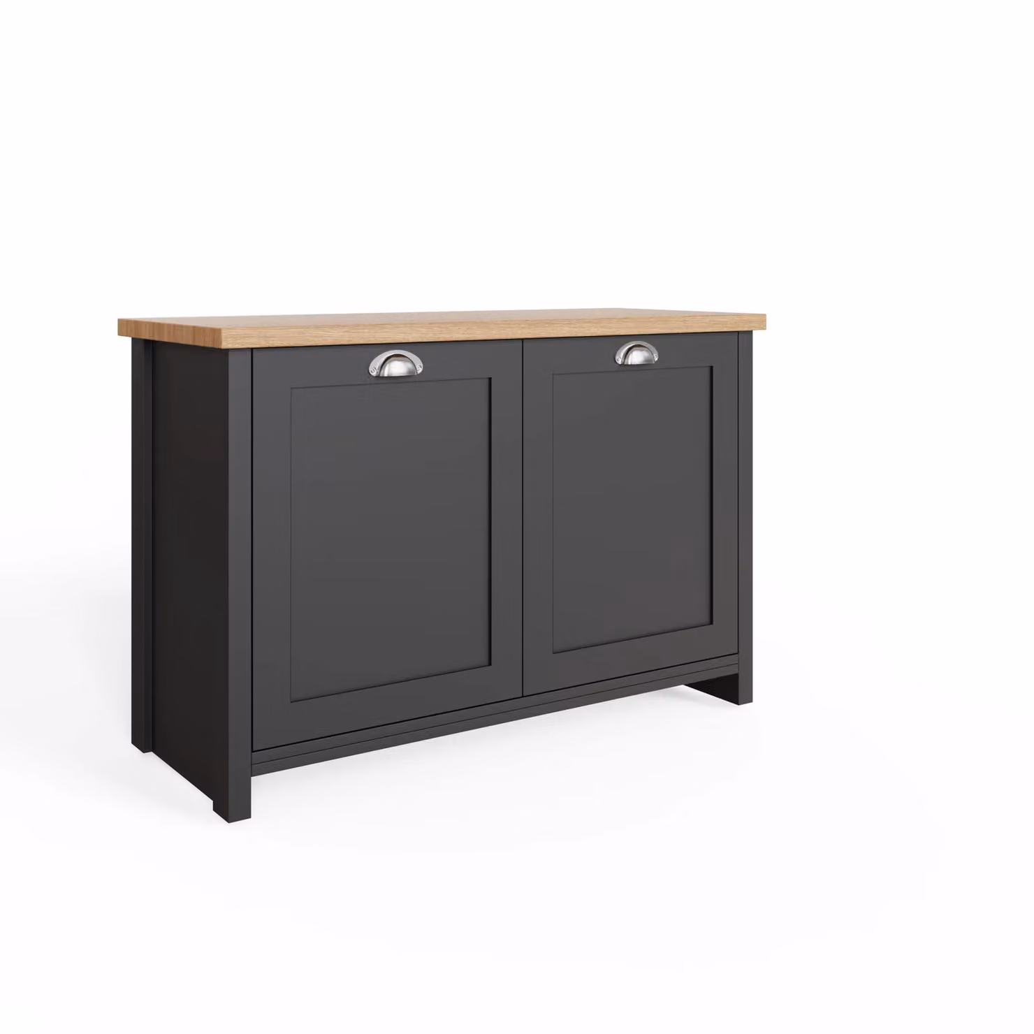 GFW Lancaster Modern 2 Door Black Lacquered Wood Shoe Storage Cabinet – 3