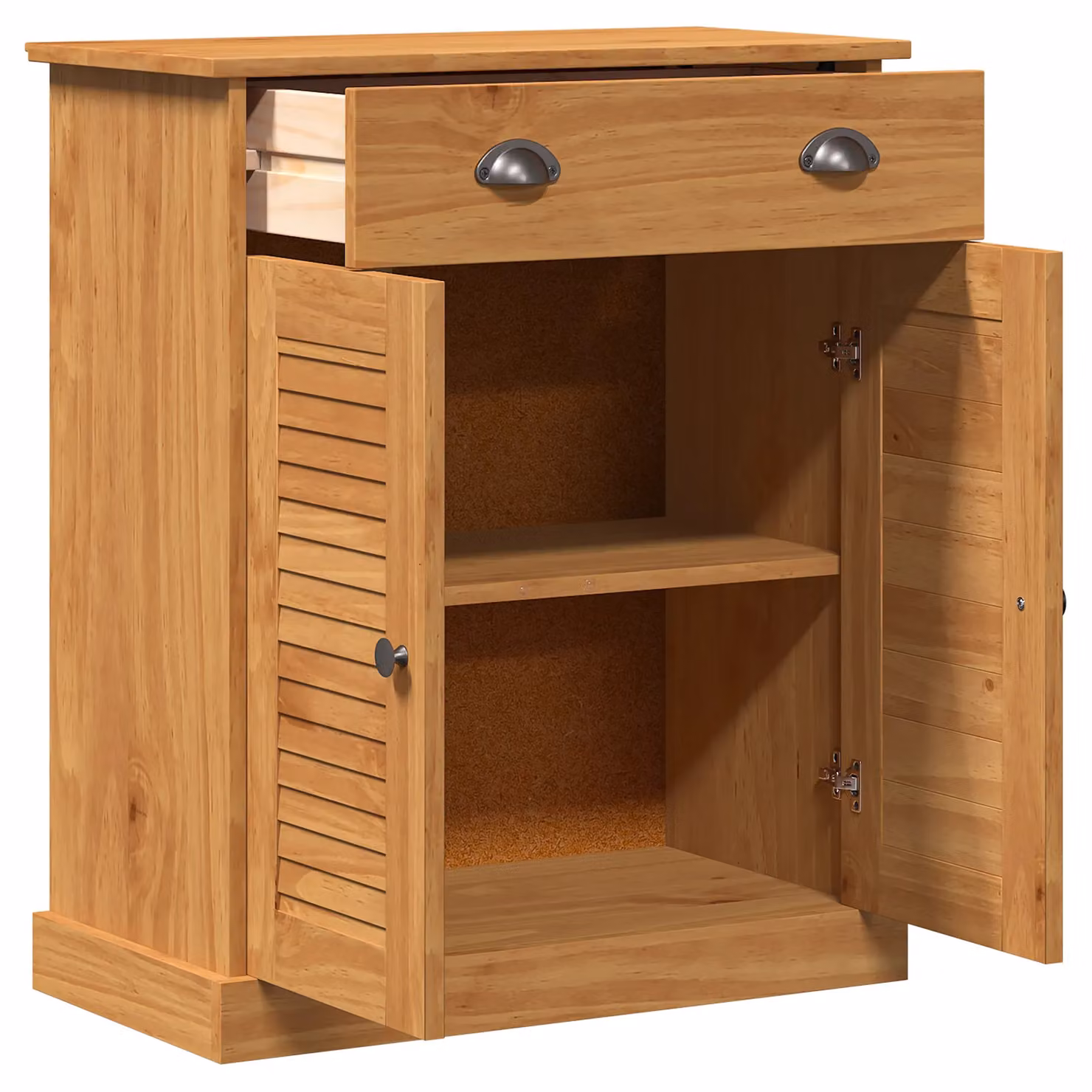 Berkfield Home Modern Bathroom Cabinet in Honey Brown Solid Pine Wood, W/D/H: 68 x 34 x 80 cm – 3